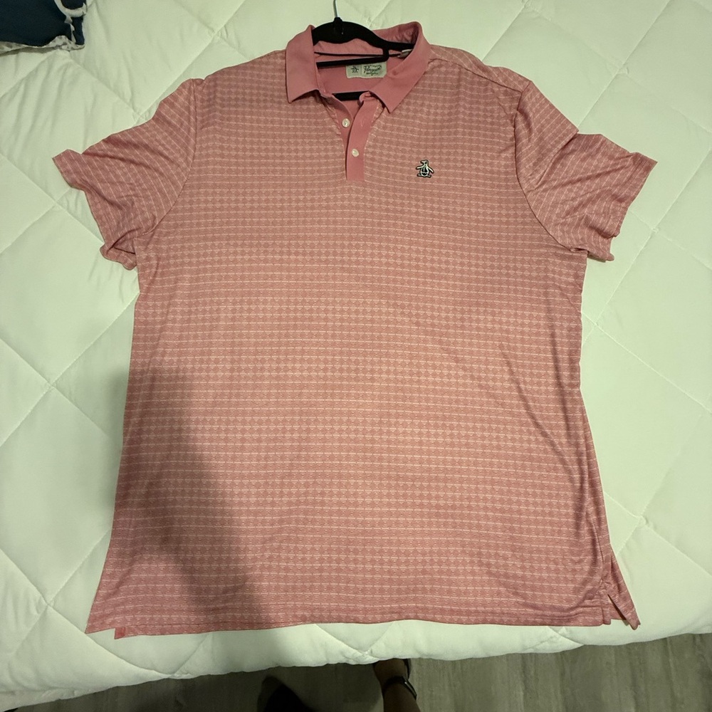 Original Penguin Pink Polo Shirt with Classic Collar